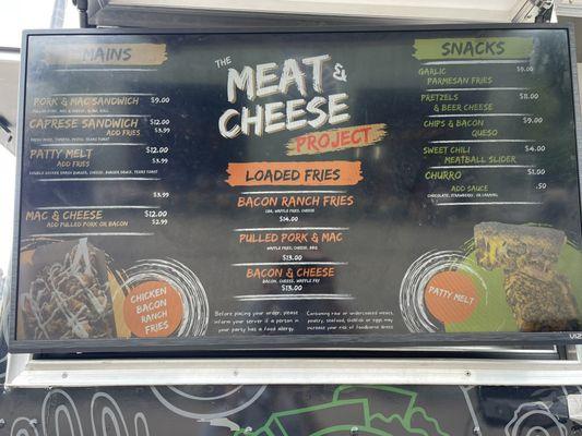 Food Truck Menu