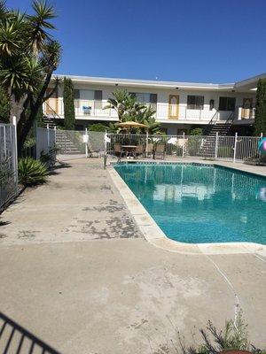 Florentine apartments pool area.