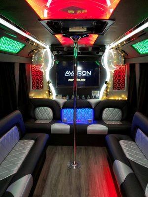 Ride in VIP Style on our 22-Passenger Party Bus for Birthdays - Bachelor/ette Parties - Quinces - Weddings - Tailgates/Games - Concerts, etc