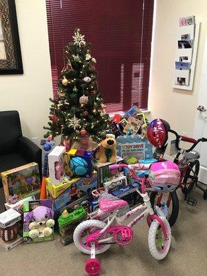 2018 Christmas Toy Drive - toys collected by our office for The Early Learning Coalition of Brevard to support local deserving families.