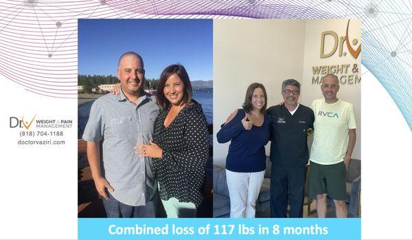 Combined weight loss of 117 lbs.