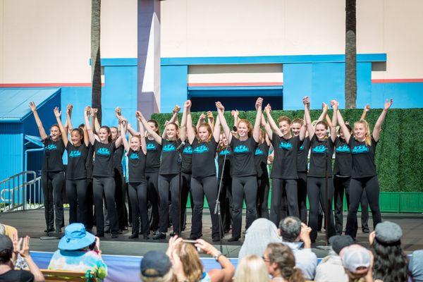 Performing Academy's "Performing Ensemble" on-stage at Disneyland (Spring 2017).