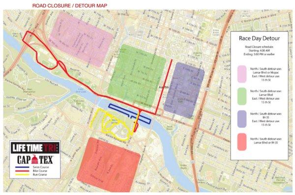 2017 high level course / road closure map