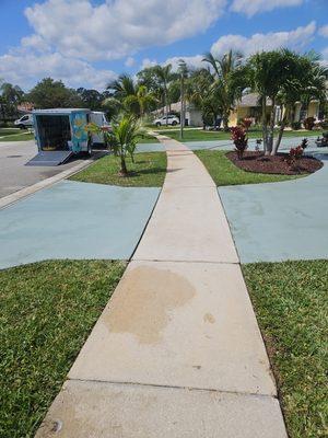 Side walk cleaning