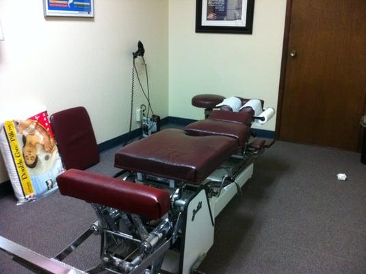 One of the treatment rooms at the Castroville Chiropractic Clinic