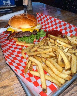 Barnyard Burger and Fries