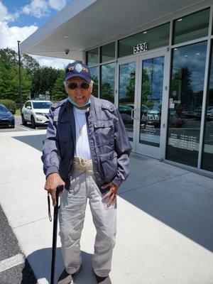 Papi w his new lenses courtesy of Eye Care Center of Ocala.