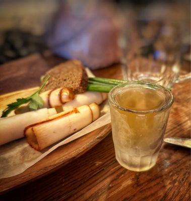 Salo Plate and Horseradish Vodka