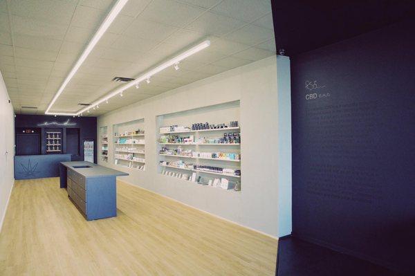 Interior of END CBD supply - great CBD oils & CBD products!