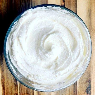 Artisanal scratch-made cream cheese