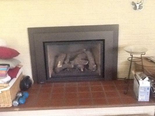 Our fireplace from Federal Fireplace - purchased 2014