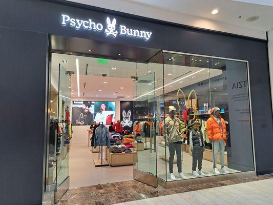 Psycho Bunny is inside Westfield Galleria on the first floor between Nordstrom and Williams-Sonoma.