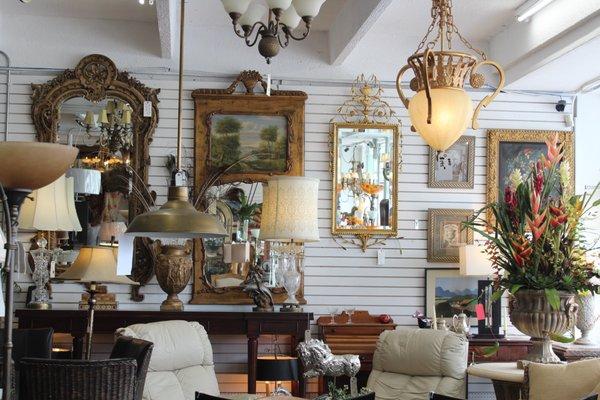 We have a variety of mirrors and lamps in the entire store!