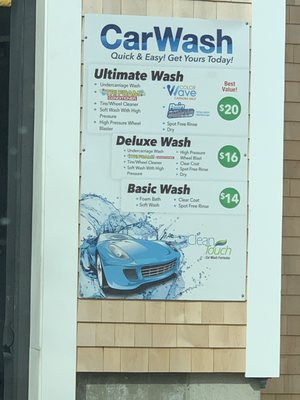 Car wash prices