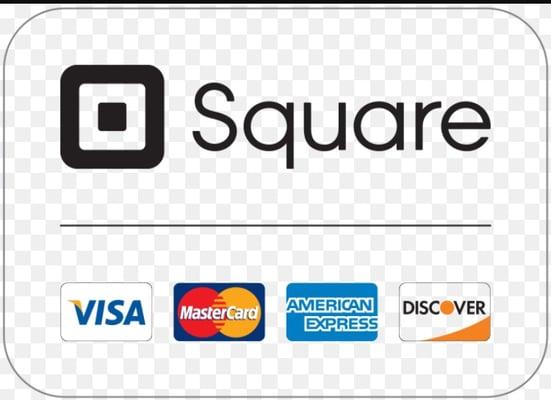 We are now accepting all major credit cards with square!