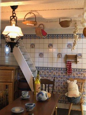 A tiled Kitchen in our Dover Dollhouse