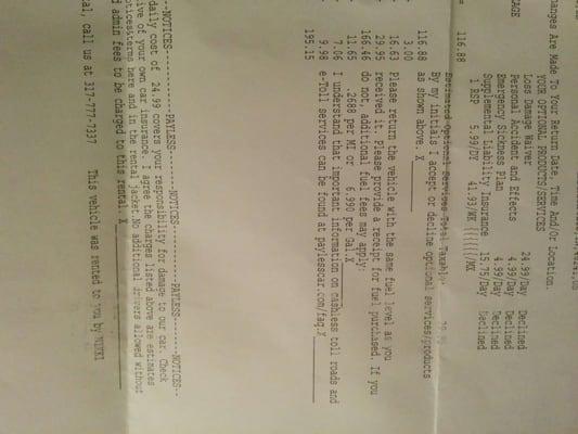 Look how they have you initial under four "DECLINED"s to make you think you've declined everything. But they hide that RSP fee