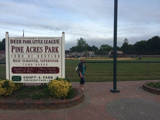 Girls softball game at Pine Acres Park