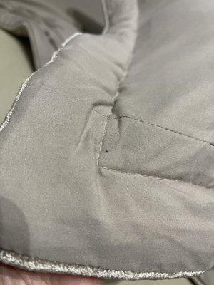 Hole in pillow sham