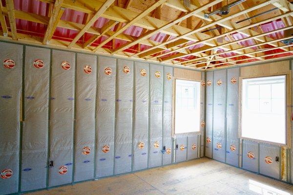 new construction wall dense pack insulation