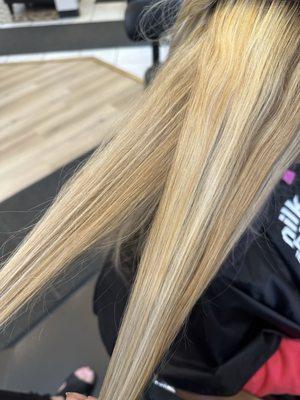 Here are pics after her hair was "fixed" from the original highlight