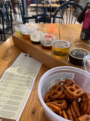 Flight and pretzels