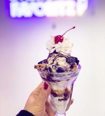 Cookie Monster sundae