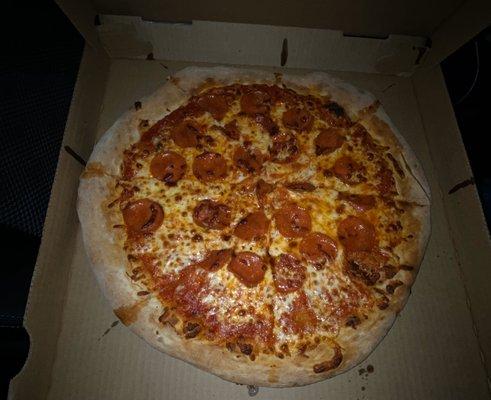 The pizza we received