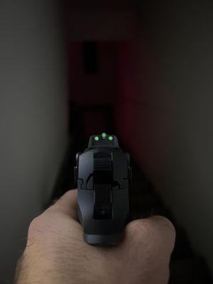 MeproLight Tru-Dot Tritium Night Sights compatible with Baby Eagle III (post 2007) installed by Gilles Gunsmith