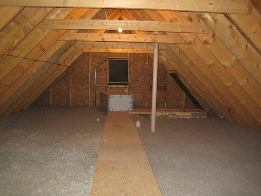 Example of cellulose insulation.