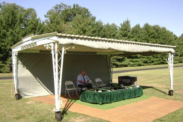 Graveside service set up at All Saints Cemetery