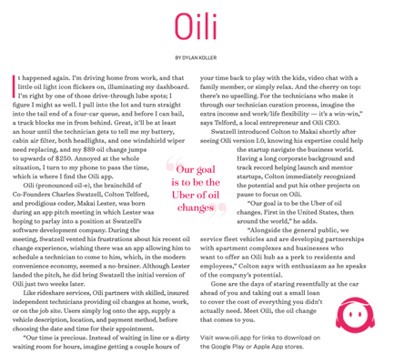 Some press on Oili