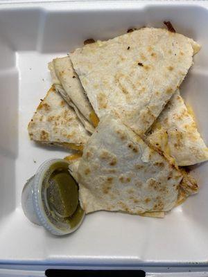 Shredded Pollo Quesadilla