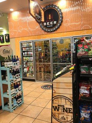 Great Walk-In Beer Cave, and a Good Selection of Wines, including NC Wines!