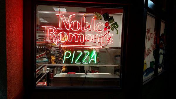 I5 Food Mart now sells Noble Roman's Pizza 24 Hours