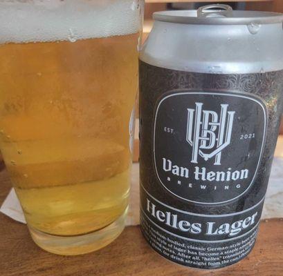 Van Henion's amazing Helles Lager!