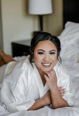 Bridal makeup and hair