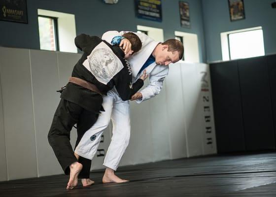 Coaches Joe and Dave practicing Judo