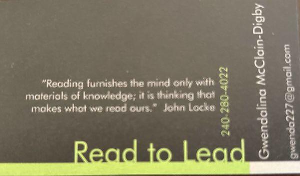 Read to Lead