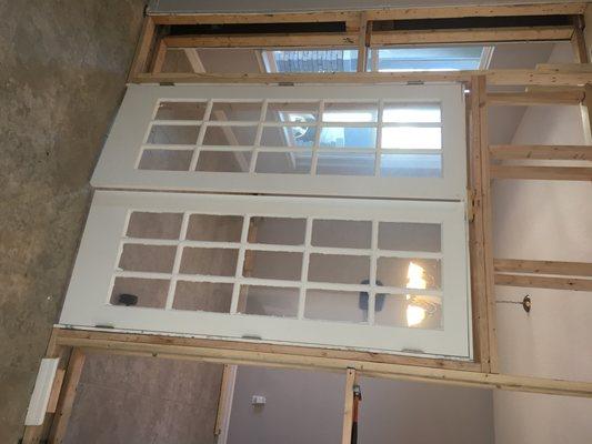 New Interior Wall Construction and French Door Installation