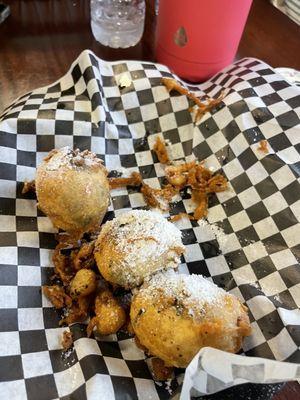 Fried rainbow cookies (this is only half)