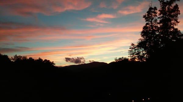 Sunset View from the Bistro Dining Deck