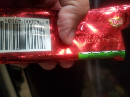 Bought this twix  at this location April 2020..it expired 2018.