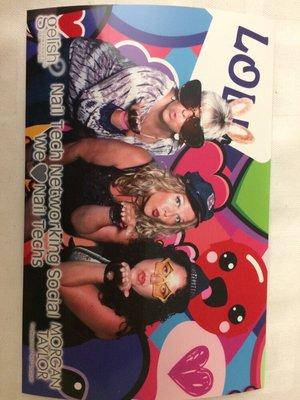 Brandy Wendy and Nikki in Orlando Florida at a nail tech social event this made it in the Nails magazine and we were in there last year also