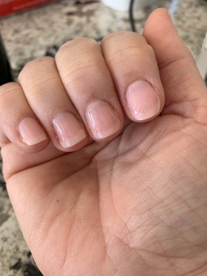 Hang nails on every side of each nail.