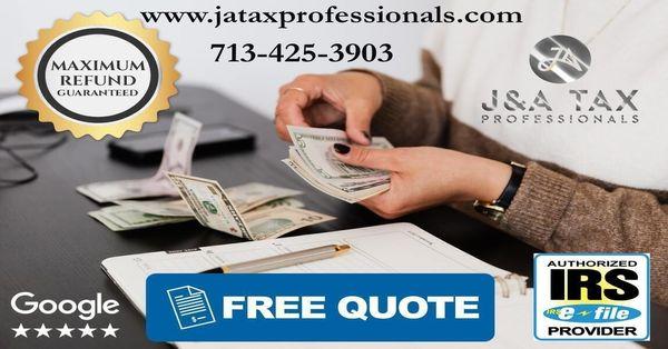 Let us help you maximize your refund and minimize your stress. Contact J & A Tax Professionals now!