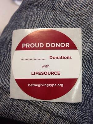 Donor Sticker.