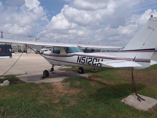 The plane used for the flying tour