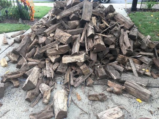 Recent deliver of wood.  October 2016.