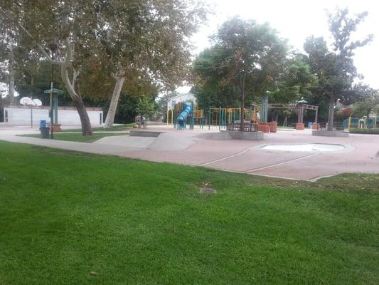 Playground, basketball court